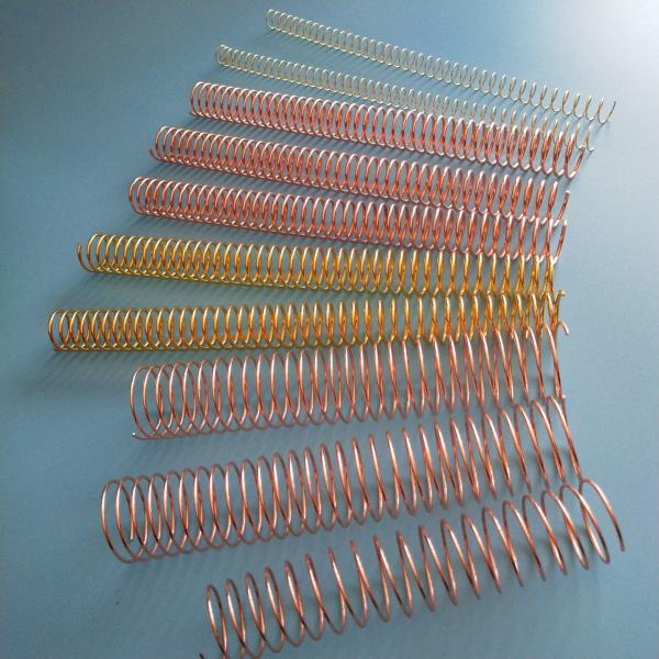 Cheap Pitch 4:1 Gold-Plated Coating 2.0MM Thick Spiral Binding Coil, Used For Notebook for sale
