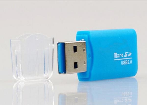 Cheap Microsdhc / MicroSD USB Smart Card Reader Easy Installation SD Memory Card Reader for sale