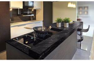Best Granite Countertops In Kitchen , Agatha Black Granite Countertop Polish Finished wholesale