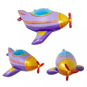 China 3D Self Sealing Aluminium Foil Cartoon Airplane Balloons Custom Printing for Party on sale