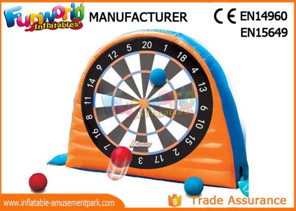 Cheap Giant Interactive Inflatable Sticky Dart Board WIith Silk Printing for sale