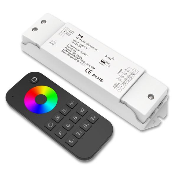 Cheap RF Wireless RGBW LED Strip Controller With Auto - Transmitting Function for sale