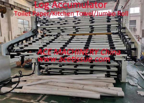 Cheap High Speed Fully Automatic Log Accumulator For Nonwoven Roll 100 Log Storage for sale