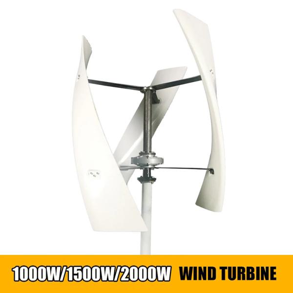Cheap Curved Blade Design Vertical Wind Turbine Power Output 5KW 120V IP54 Residential Vawt for sale