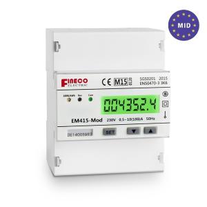 China Single Phase RS485 Kilowatt Hour Meter EM415-Mod 230V 10 100 A MID Approved Power Meter on sale