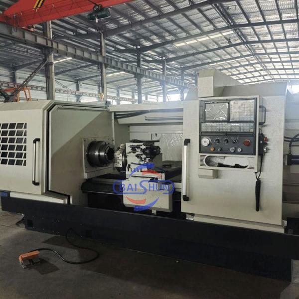 Cheap Large Diameter QK1325 Double Chuck 2 Axis CNC Flat Bed Pipe Threading Lathe for sale