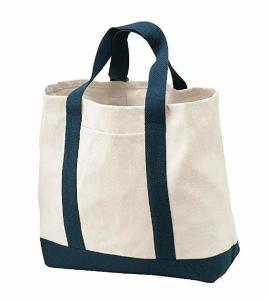 Stylish Two Tone Custom Printed Tote Bags For School Shopping Reusable