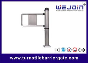 Best Pole Type Single Pedestrian Swing Barrier Gate With Emergency Interface wholesale