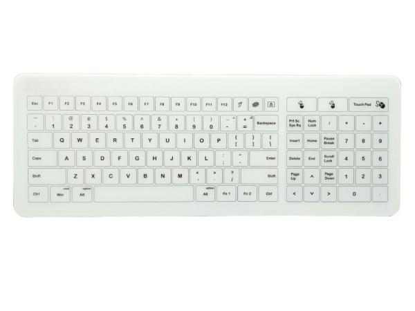 Cheap Capacitive Medical Soft Touch Wireless Keyboard , ABS Enclosure IP67 Touch Type Keyboard for sale