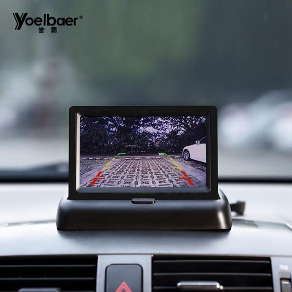 Cheap Foldable 4.3 Inch Anti Glare Color TFT Car Reversing Rear View Camera Monitor with Digital LCD Display Screen for sale