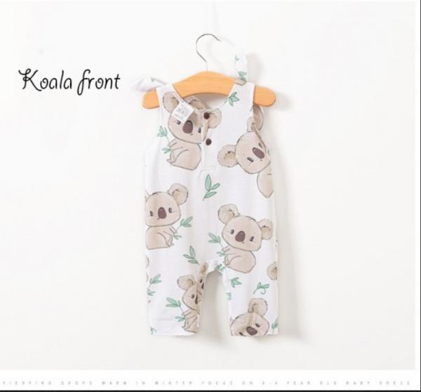 Wholesale Baby Boy Clothes Rompers Cartoon Pattern Cute Koala 100% Cotton Rompers Knit