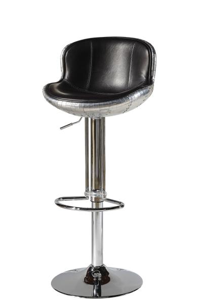 Cheap Aluminium Black Counter Height Stools / Chairs , Counter Height Swivel Stools With Backs for sale