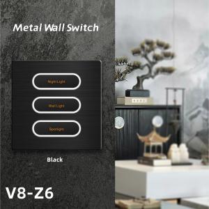 White LED Circle Plastic Push Button Wall Switch RS485 Protocol Wall Light Switch