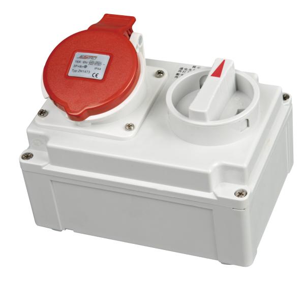 Cheap Rain Resistant Industrial Switches And Sockets Outlets With Red Cover for sale