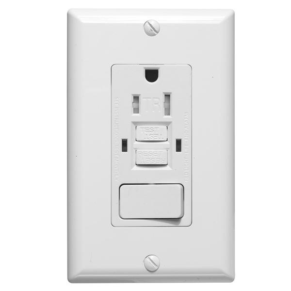 Cheap Tamper Resistant 15A GFCI Electrical Outlet With LED Indicator for sale