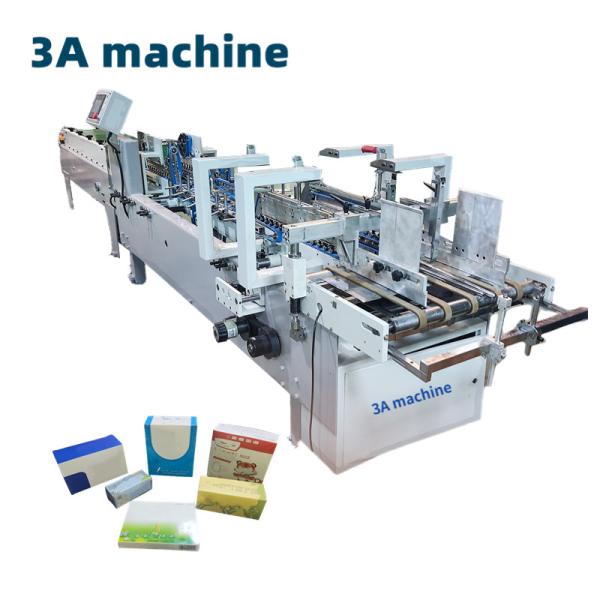Cheap High Speed Paper Folder and Gluer Machine 3ACQ 580D with 5.5kw Automatic Glue Machine for sale