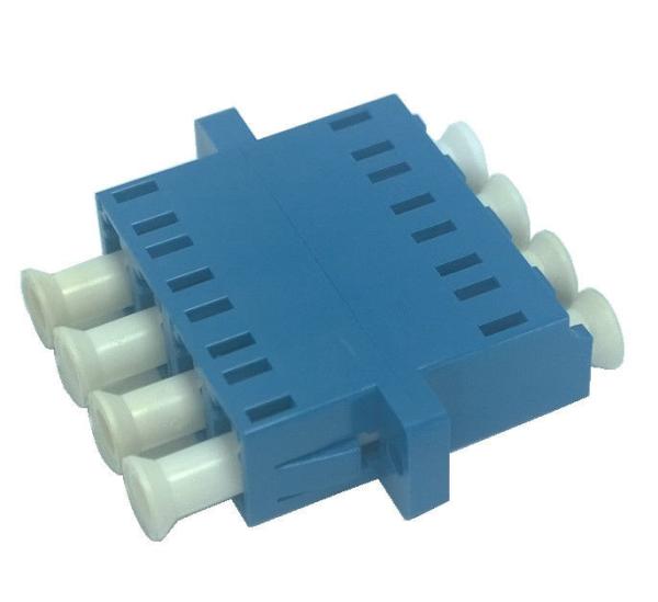 Cheap Quadruple 4 Cores LC UPC Optical Port Adapter , Single Mode Bare Fiber Adapter for sale