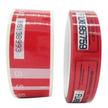 Cheap Printed Tamper Evident Adhesive Void Security Tape,China Supplier Pet Void Tape Double Sided Clear Polyester Pet Tape for sale