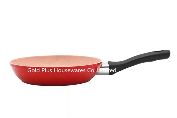 Cheap Home cooking pans granite induction egg skillet 16cm red color special frying pan for induction cooker for sale