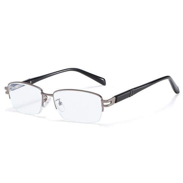 Cheap Men Metal Frame Computer Rectangle Reading Glasses Stainless Steel Spring Hinges Sun Readers for sale