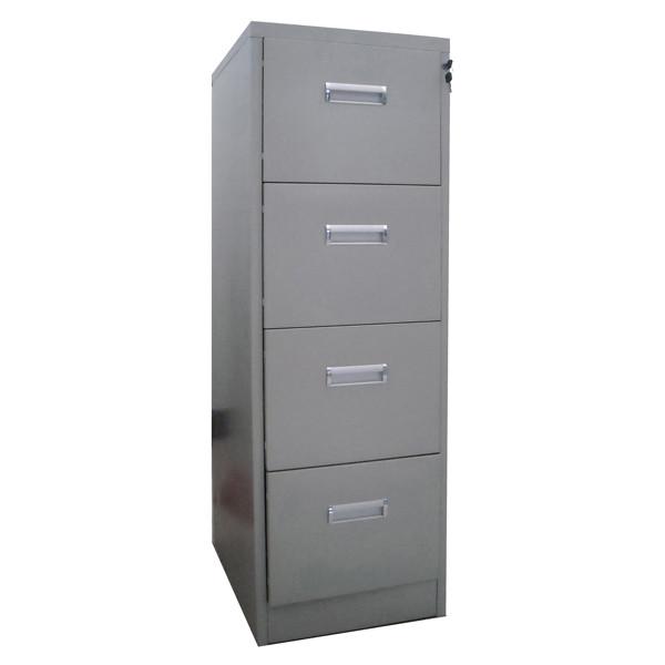 Cheap Steel File Storage Cabinet 4-Drawer Knockdown Design With Aluminium Alloy Recessed Handle for sale