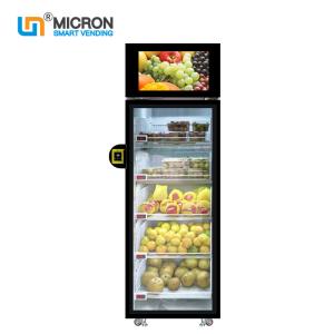 China Smart Fridge grab and go Vending Machine With Electrical Lock card reader to open the door fruit and vegitable on sale