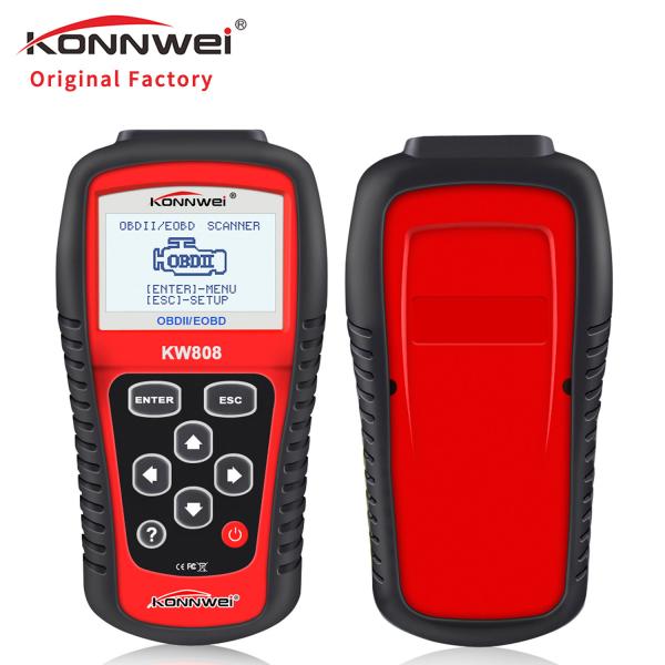 Cheap Easy Use Can Obd Ii Car Scanner Tool Kw808 Code Reader Display DTC Definitions On Unit Screen for sale
