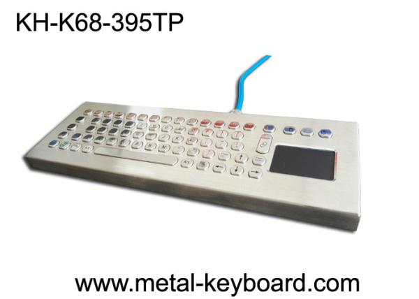 Cheap 70 Keys Metal Industrial PC Keyboard with touchpad In USB Interface for sale