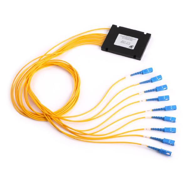 Cheap 1 × 8 PLC SC / PC low insertion loss and low PDL Fiber Optic Splitter for CATV Systems for sale