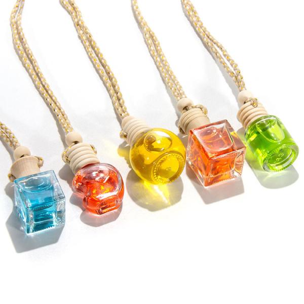 Cheap Car Square Glass Diffuser Bottles Containers Custom Label for sale