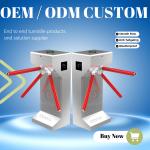 Zento Automatic Security Barrier Gate System Turnstile With Qr Code & Rfid Card