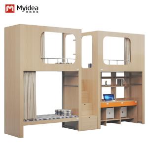 Space utilization and privacy strong three-person apartment bed with shared stairs Support customization