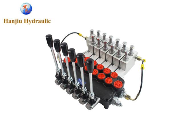 Cheap P80 Electric Hydraulic Directional Control Valves 6 Spools 3 Way Spring Return Control Valve for sale