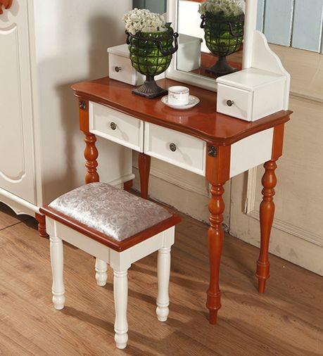 Cheap Antique concise style dressing table with mirror drawer dresser for sale