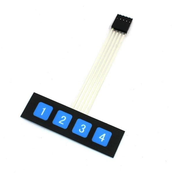 Cheap 1*4 4 Key Matrix Membrane Switch Keypad Control Panel Extended Keyboard Super Slim for sale