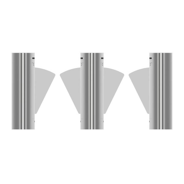 Cheap EMC Automatic Retractable Flap Barrier Turnstiles RFID For Pedestrian Access Control CE Approved for sale
