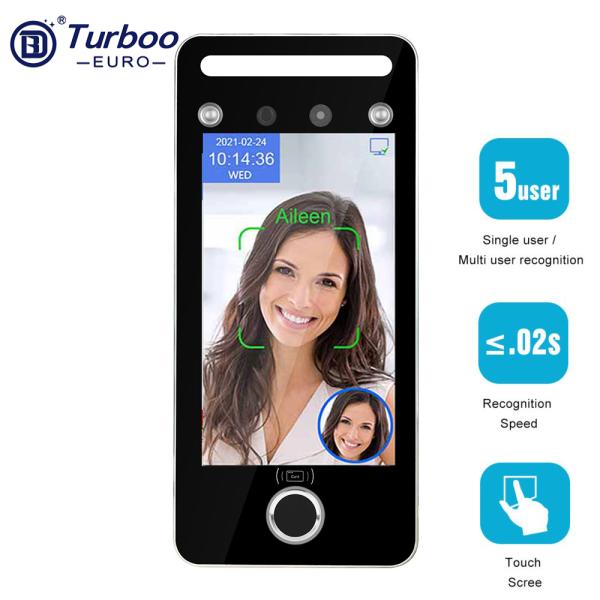 Cheap Dynamic Face Recognition Attendance Machine 5 Inch TFT Capacitive Touch Color Screen for sale