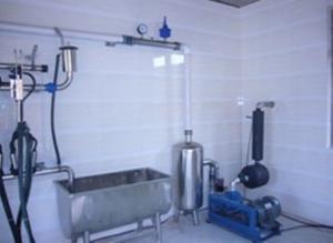 Pipeline Cow / Goat Milking Parlor With A Milk Transport Conduit