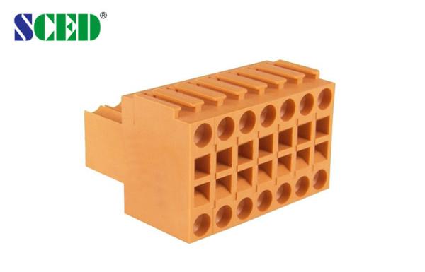 Cheap 3.50mm Plug In Screwless Terminal Block With Single Level , 2*2P - 24*2P for sale