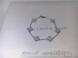 Best Full Diamond Luxury Diamond Jewelry Sweet Alhambra Bracelet 6 Motifs White Gold wholesale
