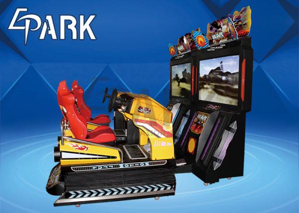 Cheap 55" LCD 3D Film Arcade Game Racing Video Motion Simulator With Dynamic Seat for sale