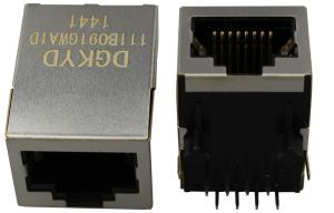 China Ethernet Cat6 rj45 Female Jack Shielded Connectors with Vertical magnetics on sale