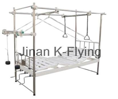 Cheap SS Hospital Traction Bed , Three cranks Manual Patient Bed for sale