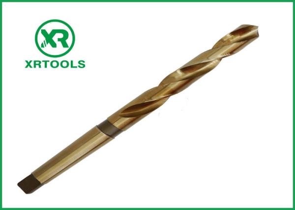 Cheap HSS Cobalt M35 Taper Shank Drill Bit For Stainless Steel / Matel Milled Process for sale