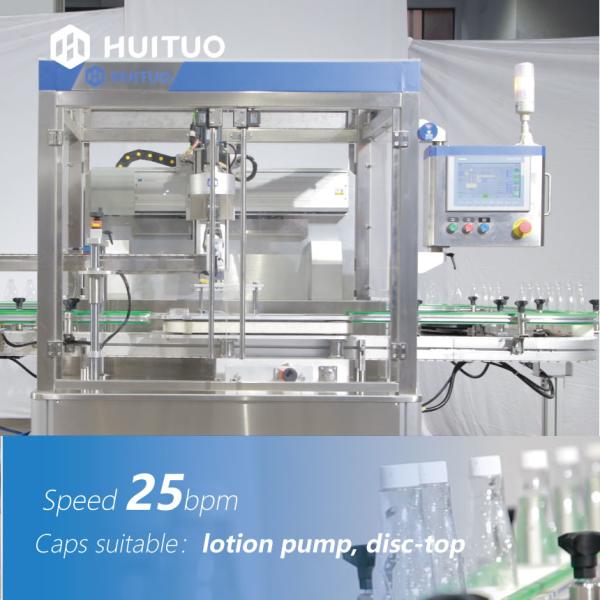 Cheap Automatic Linear Screw Bottle Servo Capping Machine With Cap Elevator And Sorter for sale