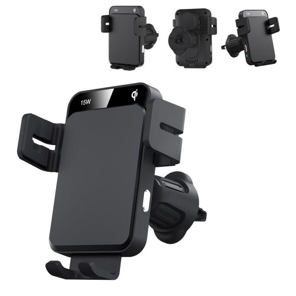 Cheap Sliding Cover Design Car Phone Holder Three Way Automatic Adjustment Clamp Arm for sale