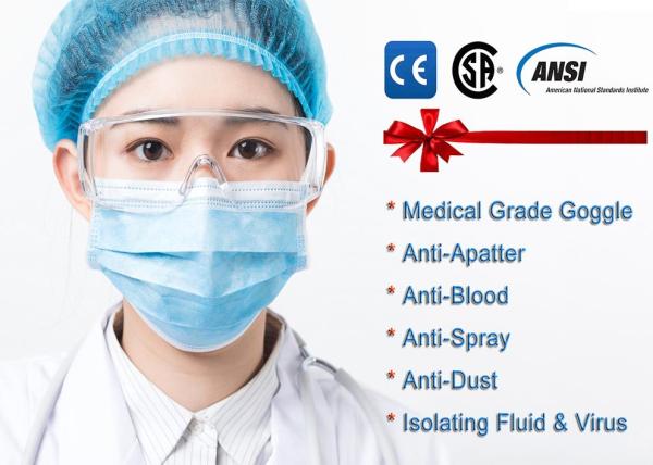 Cheap Elastic Headband Isolating Virus Safety Goggle PPE Personal Protective Equipment for sale