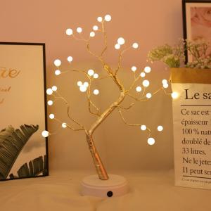 China USB 3D LED Fairy String Lights Copper Wire Christmas Fire Tree Night Light on sale