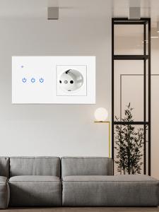 Smart LED Light Switch Socket Combination Gold Sockets And Light Switches For Smart Life