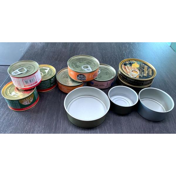 200 Gram Round Tinplate Packaging Can Packed With Beef / Fish / Food Grade Inner Coating